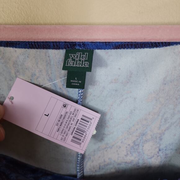 Wild Fable Long Sleeve Ruched Velvet Bodycon Dress in Purple Marble Size L - Picture 10 of 12